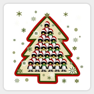 Christmas Penguin Pyramid Sticker